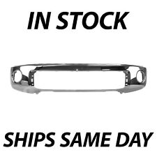 New Chrome - Steel Front Bumper For 2007-2013 Toyota Tundra Truck W Park Assist