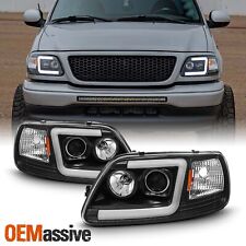 Fits Black 97-03 Ford F150 97-02 Expedition Led Bar Projector Headlights
