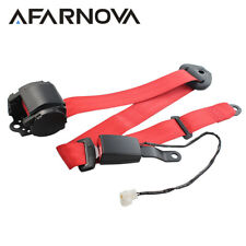 1kit 3 Points Harness Universal Retractable Seat Belt Strap Belt Red Fits Bxw