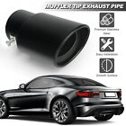 Black Car Stainless Steel Rear Exhaust Pipe Tail Muffler Tip Round 63mm Us Stock