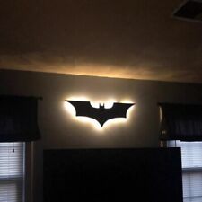 The Batman Logo Led Night Light Remote Control Rgb Color Wall Lamp Bedroom Lamp