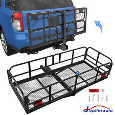 New Folding Rack Cargo Basket Trailer Hitch Mount Luggage Carrier For Suv Car