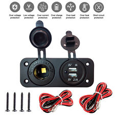 Dual Usb Car Lighter Socket Splitter 12v Charger Power Adapter Outlet