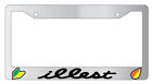 Illest Logos Design 2a Chrome Metal License Plate Frame