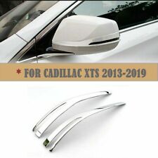 2pc For 2013-2019 Cadillac Xts Steel Chrome Exterior Rear View Mirror Strip Trim