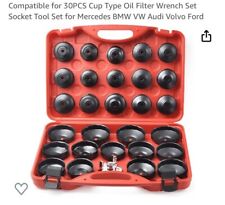 30 Pcs Oil Filter Cap Wrench Cup Socket Tool Set Mercedes Bmw Vw Audi Volvo Ford