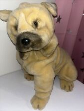Avanti Applause Shar-pei Dog Jockline Plush Stuffed Animal Wrinkly Tan 14 1987