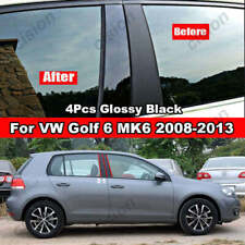 4pcs Glossy Black Pillar Post Window Door Trim Cover For Vw Golf 6 Mk6 2008-2013