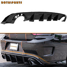 Fits 2015-2024 Dodge Charger Srt Oe Style Rear Bumper Diffuser Lip Gloss Black