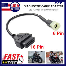 6 Pin To 16 Pin Adapter Cable Obd2 Female For Motorcycle Tune Ecu Programming