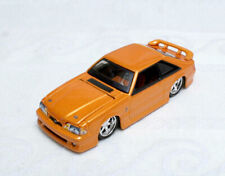 Orange 1993 Ford Svt Mustang Cobra Fox Body Muscle Diecast Model Scale 164