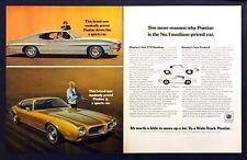 1970 Pontiac Firebird T-37 Hardtop Art No.1 Medium-priced Cars 2-page Print Ad