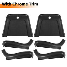 For Chevrolet 69-72 Bucket Seat Backs Aprons Molded Plastic Chrome Trim 6pcs