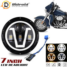 Dot 7 Inch Motorcycle Led Headlight Hi-lo Halo For Honda Shadow Spirit 1100 750
