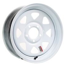 Trailer Wheel Rim 14x6 14 In. 5 Bolt Hole 4.5 In. Oc White Steel Spoke Wheel