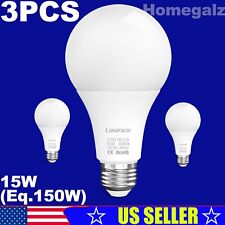 3pcs 150w Eq.15w Led Light Bulb Super Bright Lamp 6500k Daylight Cool Clear E27