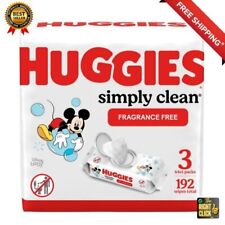 Huggies Simply Clean Fragrance-free Baby Wipes3 Flip-top Packs 192 Wipes Total