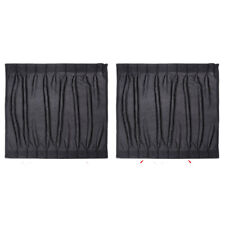 2pc Car Suv Window Sun Shade Drape Visor Curtain Anti-uv Valance 50cm Adjustable