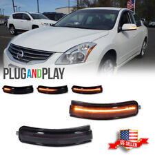 Smoke Sequential Amber Led Side Mirror Signal Lights For 2009-2014 Nissan Maxima