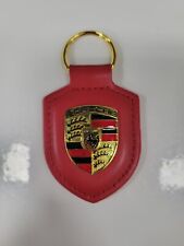 Porsche Crest Key Ring Red