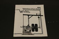 Winona Van Norman Rels 304 Heavy Duty Brake Lathe Operating Manual W Parts Id