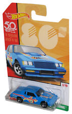Hot Wheels 50th 80s 2017 Blue Buick Grand National Toy Car 510 - Minor Wear