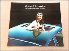 1973 Pontiac Options Accessories Brochure Folder - Firebird Grand Prix Am Ville