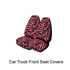 New Zebra Print High Back Front Seat Covers White Pink Purple Red Tan Hot Pink