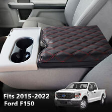 Split Bench Console Lid Armrest Cover Dog Seat Fit Ford F150 2015-2022 Red Line
