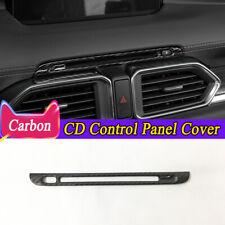 For Mazda Cx-5 2017-2024 Carbon Fiber Interior Cd Control Panel Cover Frame Trim