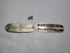 21 Ford Gpw Jeep Willys Mb Auto-lite Voltage Regulator Id Tag Data Plate