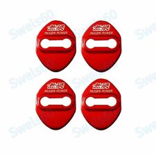 Stainless Steel Car Door Lock Protective Cover Case Sticker 4pcs For Mugen Red 7