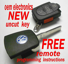 New Vw Volkswagen Keyless Remote Entry Transmitter Uncut Key Fob Hlo1j0959753f