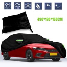 For Honda Civic Full Car Cover Outdoor Sun Uv Protection Dust Resistant Black