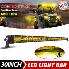 Yellow 980w 30inch Led Light Bar Offroad Flood Spot Combo Beam Truck Pk 32 31