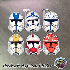 Star Wars Clone Trooper Helmets Stickers Vinyl Coated