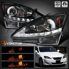Black Fits 2006-2010 Lexus Is250 Is350 Sequential Led Signal Projector Headlight