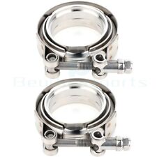 2 X 2.25 Universal Zinc Plated Iron V-band Turbo Pipe Exhaust Flange Clamp