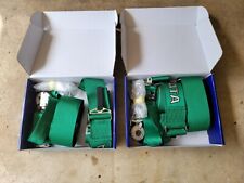 Set Of 2 -genuine Takata Green 4 Point 3 Racing Seat Belt Harnesses W Camlock