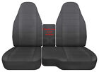 Truck Seat Covers Cotton Solid Charcoal Fits 04-12 Ford Ranger 6040 Highback