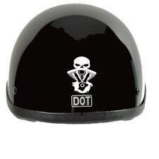 Helmet Decals 2 Skull And Motor Motorcycle Decalssticker V-twin Harley Cruiser