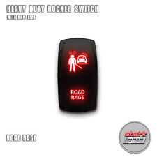 Red Laser Etched Led Rocker Switch 5 Pin Dual Light 20a 12v On Off - Road Rage