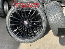 26 Rims Wheels Tire Gloss Black W2953026 Tires For Gmc Chevy Escalade 6x139.7