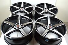 4 New Ddr St1 17x7.5 5x114.3 38mm Blackmachined Face 17 Wheels Rims