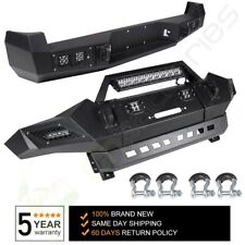 Front Rear Bumper For Toyota Tacoma 2005-2014 2015 Guard Steel Led Lights
