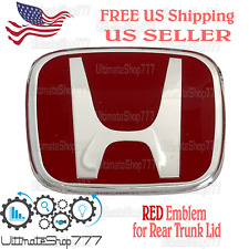 Red H Rear Emblem Trunk Badge Type R For Honda Accord Fit Odyssey