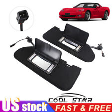 Fit For Chevrolet Corvette C6 2005-13 Pair Sun Visor With Mirror Left And Right