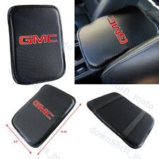 For Gmc Carbon Car Center Console Armrest Cushion Pad Cover Mat Embroidery 1pcs