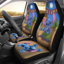 Stitch Dancing Aloha Summer Vibes Lilo Stitch Cartoon Fan Gift Car Seat Covers