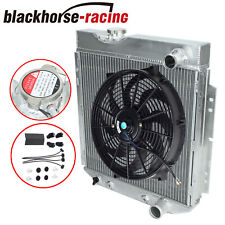 For 1964-1966 Ford Mustang V8 At Aluminum 3 Row Radiator14 Slim Cooling Fan